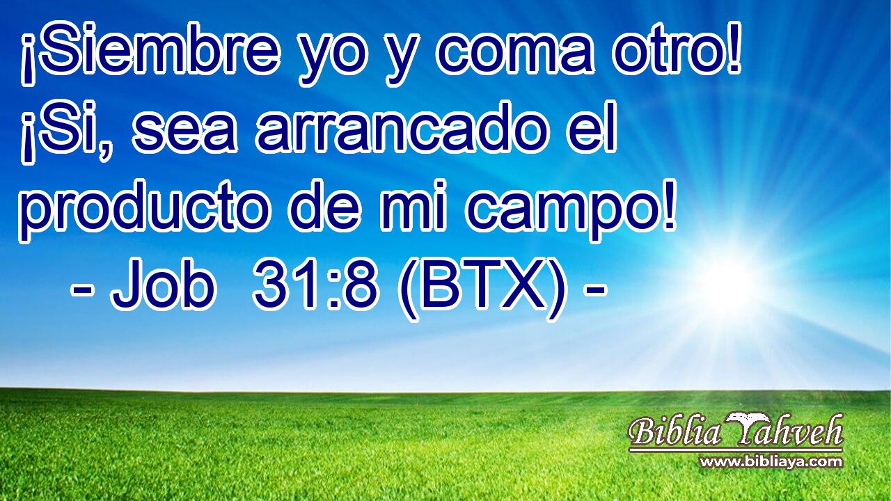 ¡Siembre yo y coma otro! ¡Si, sea arrancado el producto de mi campo!