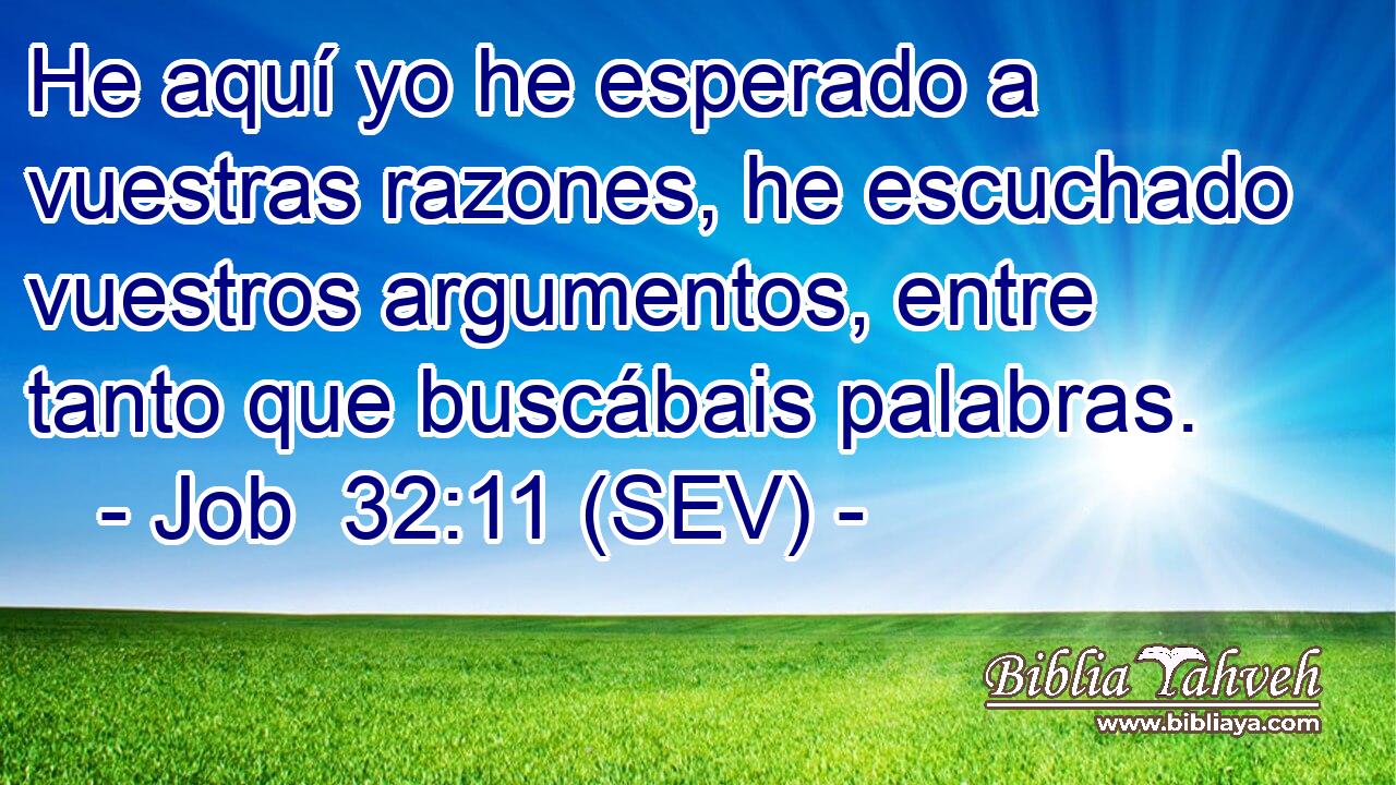 He aquí yo he esperado a vuestras razones, he escuchado vuestros argumentos, entre tanto que buscábais palabras.