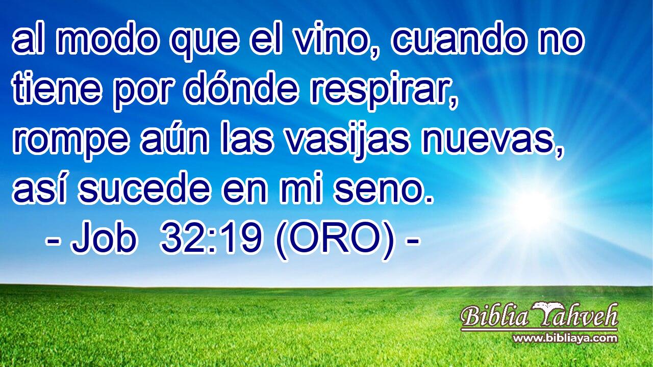  al modo que el vino, cuando no tiene por dónde respirar, rompe aún las vasijas nuevas, así sucede en mi seno. 