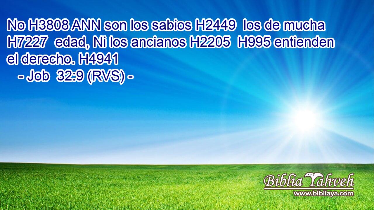 No H3808 ANN son los sabios H2449  los de mucha H7227  edad, Ni los ancianos H2205  H995 entienden el derecho. H4941  