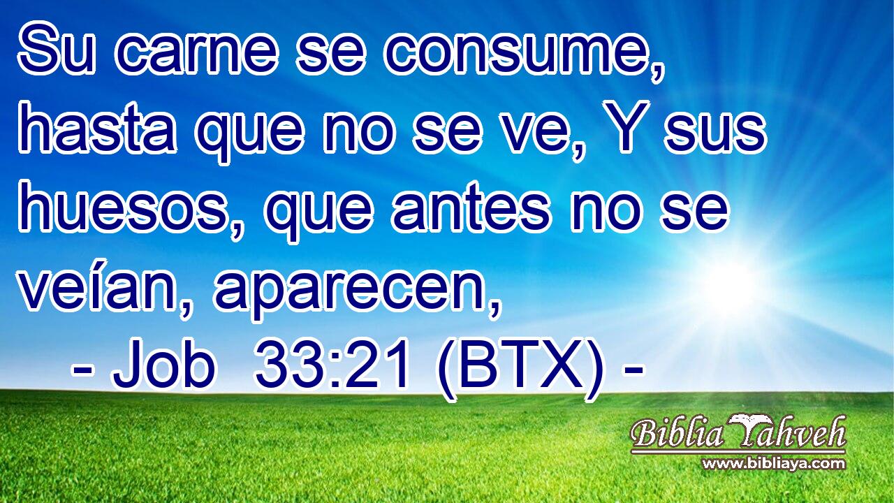 Su carne se consume, hasta que no se ve, Y sus huesos, que antes no se veían, aparecen,