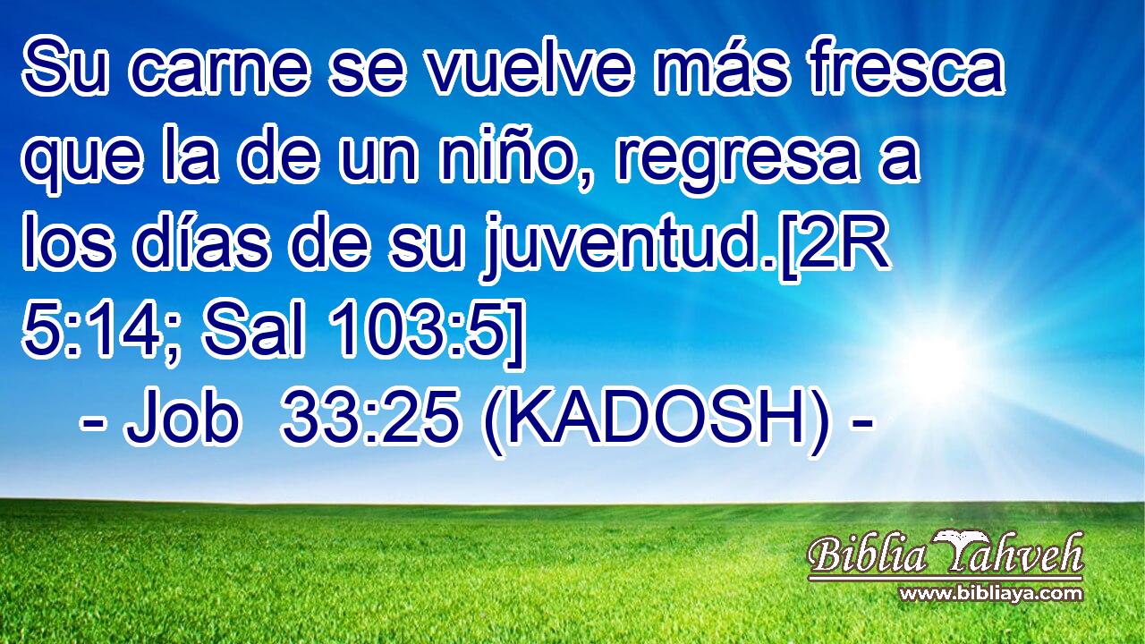  Su carne se vuelve más fresca que la de un niño, regresa a los días de su juventud.[2R 5:14; Sal 103:5] 