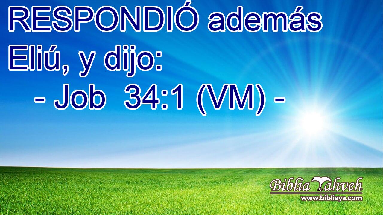  RESPONDIÓ además Eliú, y dijo: 
