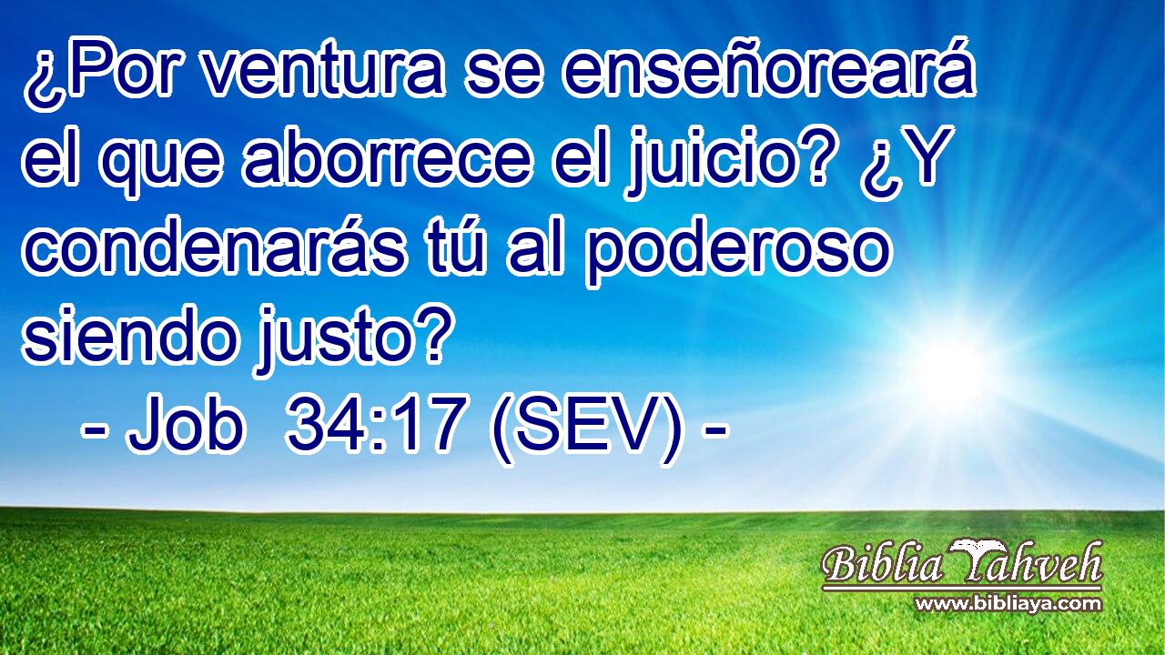 ¿Por ventura se enseñoreará el que aborrece el juicio? ¿Y condenarás tú al poderoso siendo justo?