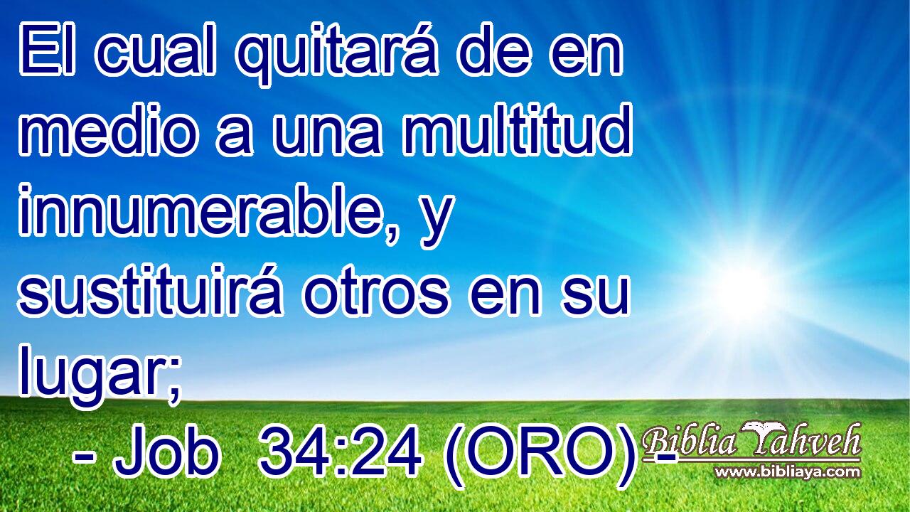  El cual quitará de en medio a una multitud innumerable, y sustituirá otros en su lugar; 