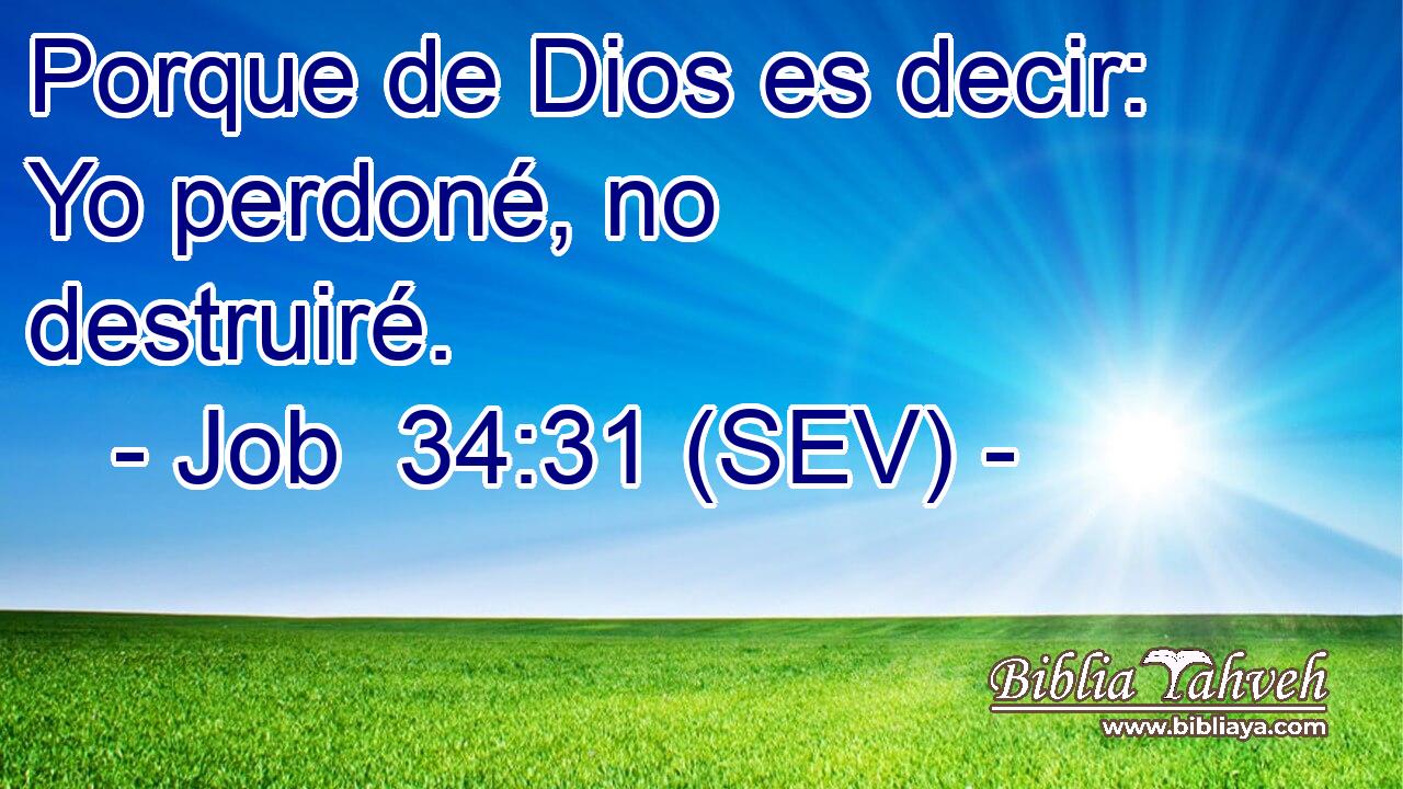 Porque de Dios es decir: Yo perdoné, no destruiré.