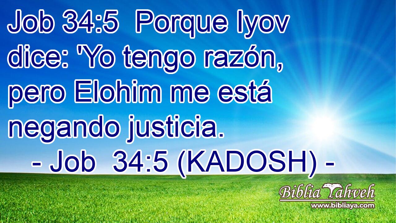  Porque Iyov dice: 'Yo tengo razón, pero Elohim me está negando justicia. 