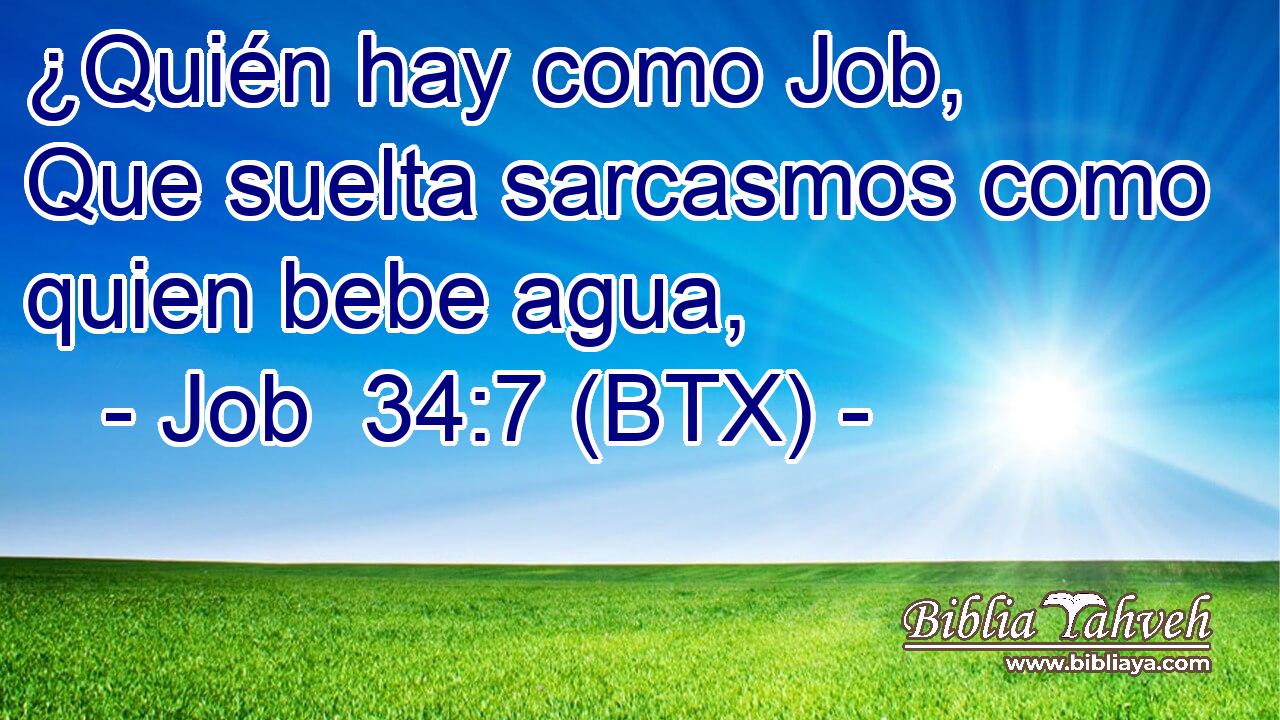 ¿Quién hay como Job, Que suelta sarcasmos como quien bebe agua,