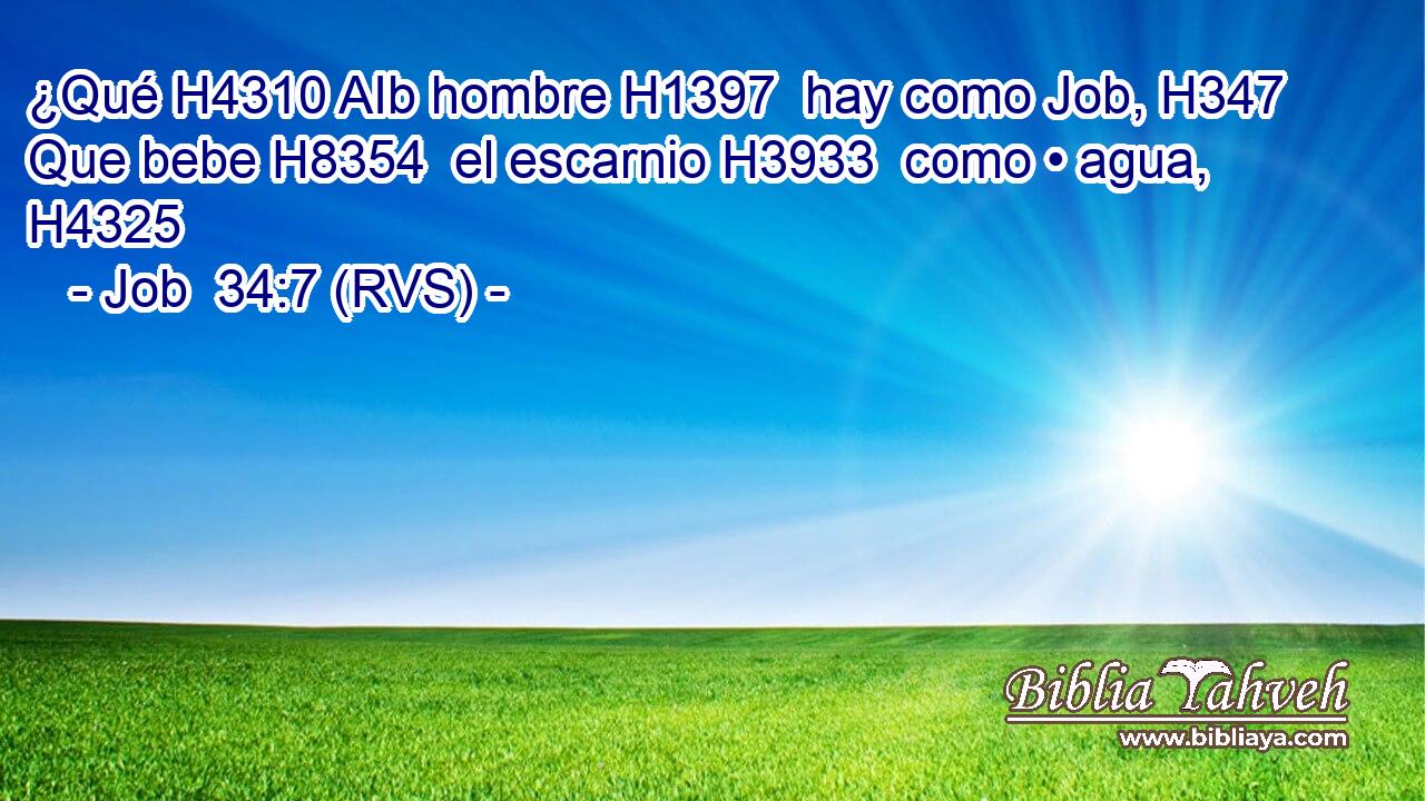 ¿Qué H4310 AIb hombre H1397  hay como Job, H347  Que bebe H8354  el escarnio H3933  como • agua, H4325  