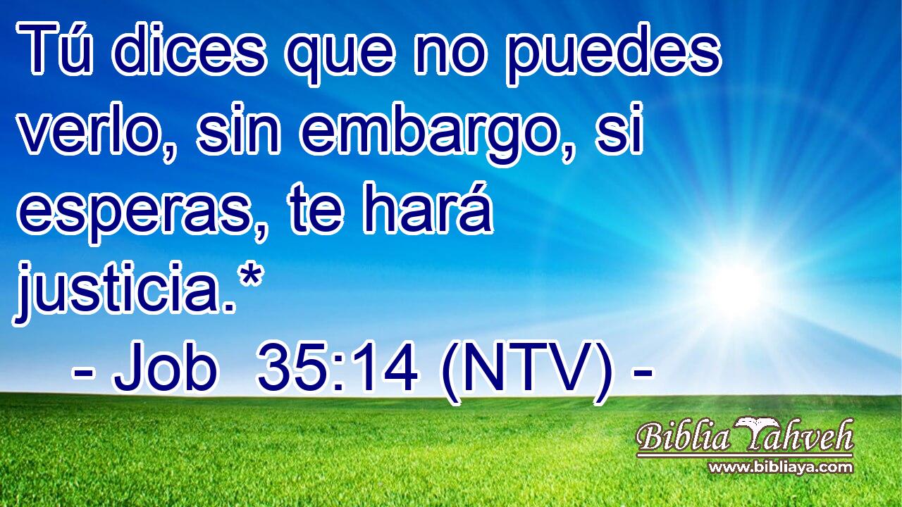 Tú dices que no puedes verlo, sin embargo, si esperas, te hará justicia.*