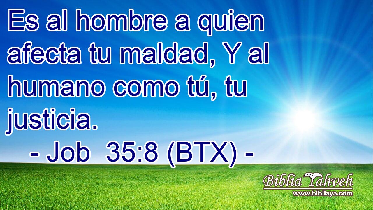 Es al hombre a quien afecta tu maldad, Y al humano como tú, tu justicia.