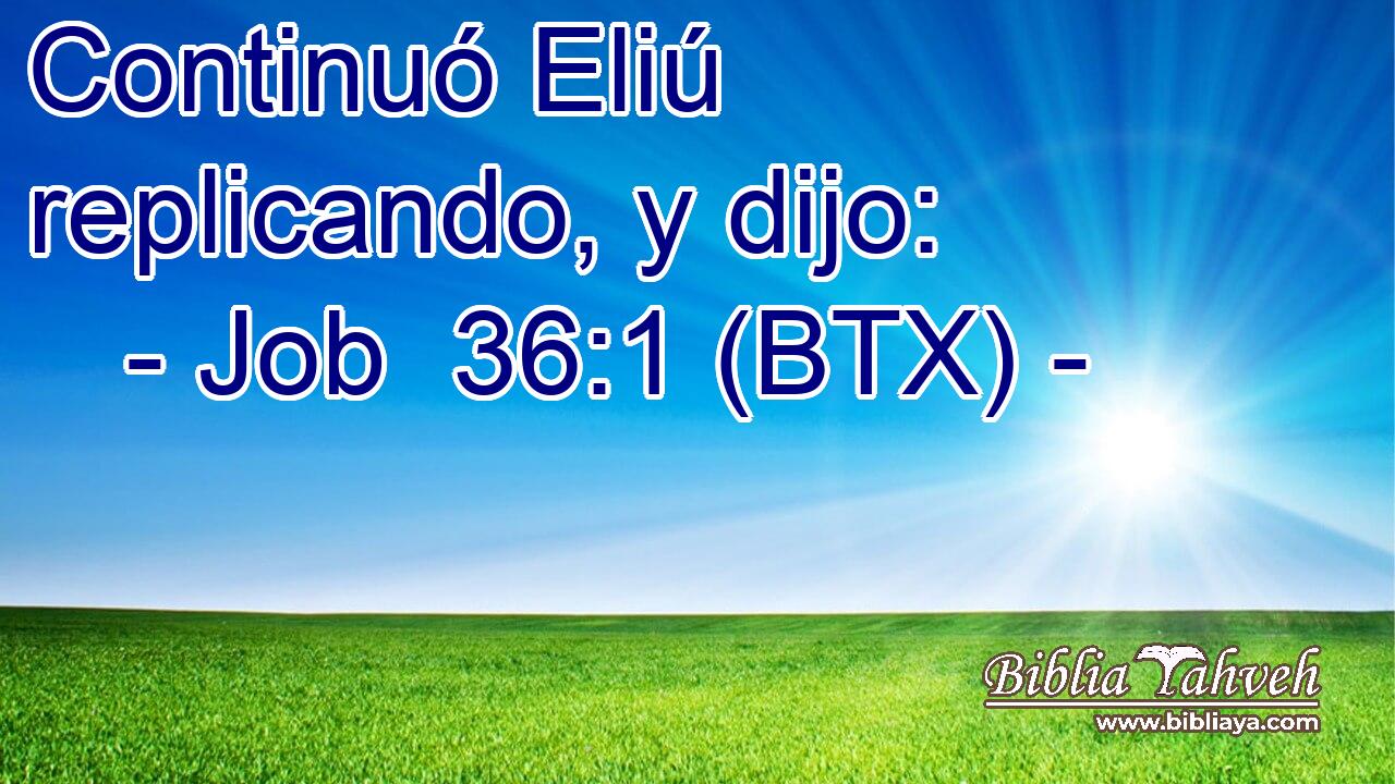 Continuó Eliú replicando, y dijo: