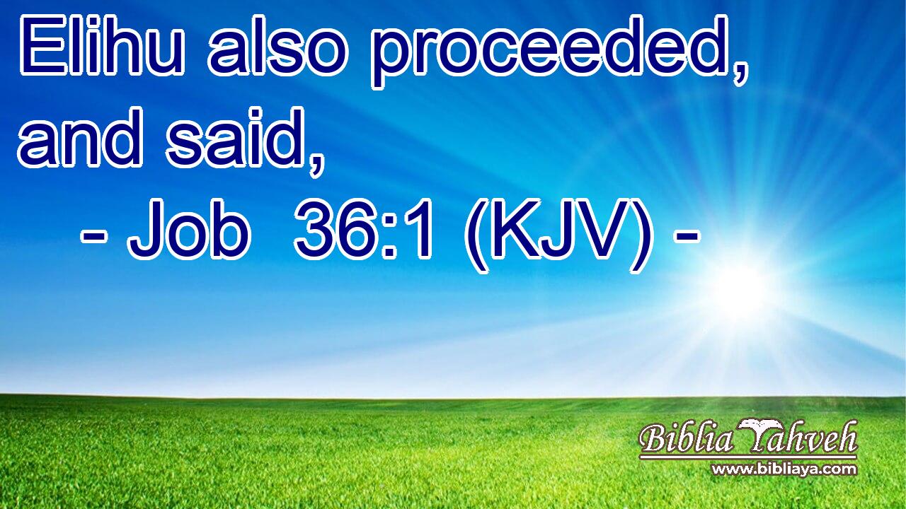 Elihu also proceeded, and said,