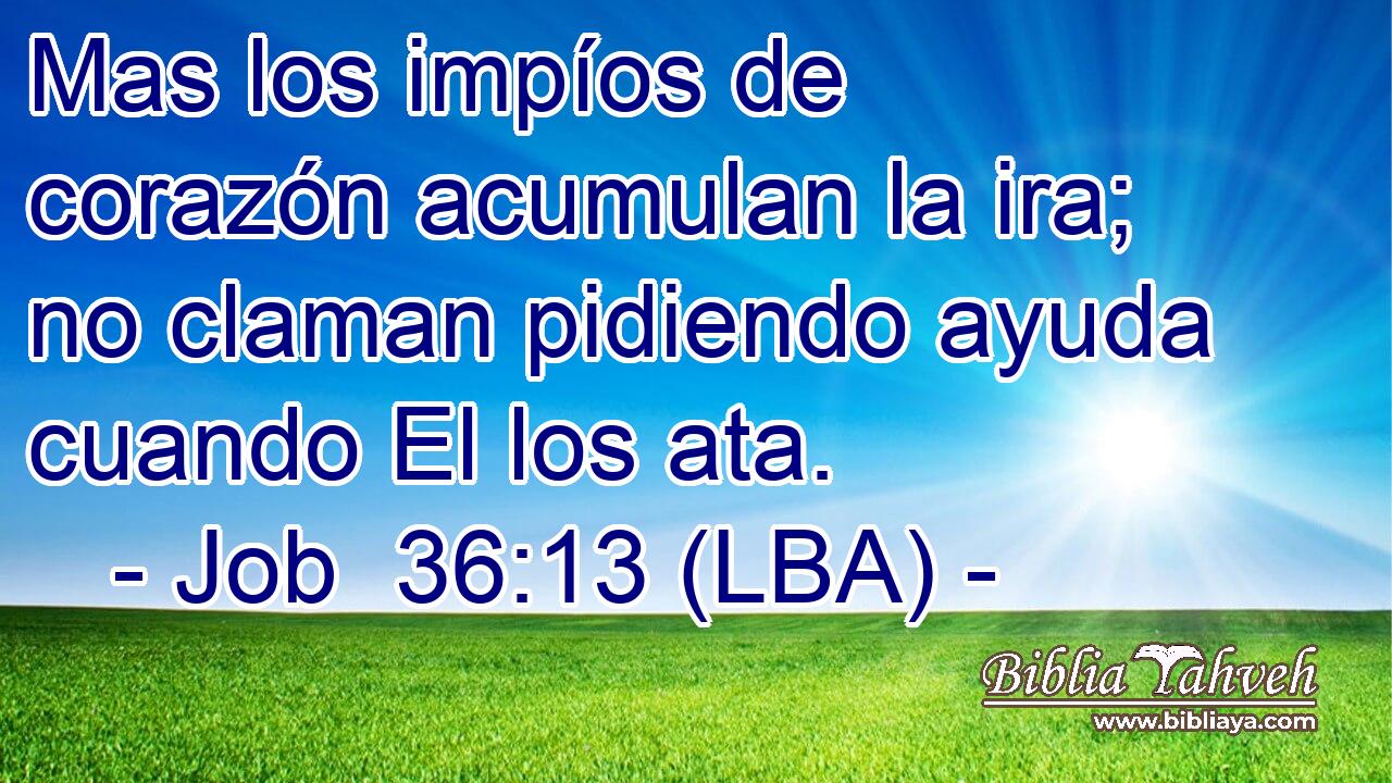 Mas los impíos de corazón acumulan la ira; no claman pidiendo ayuda cuando El los ata.