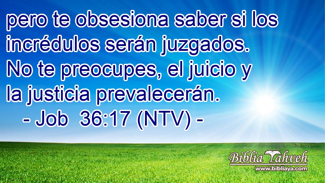 pero te obsesiona saber si los incrédulos serán juzgados. No te preocupes, el juicio y la justicia prevalecerán.