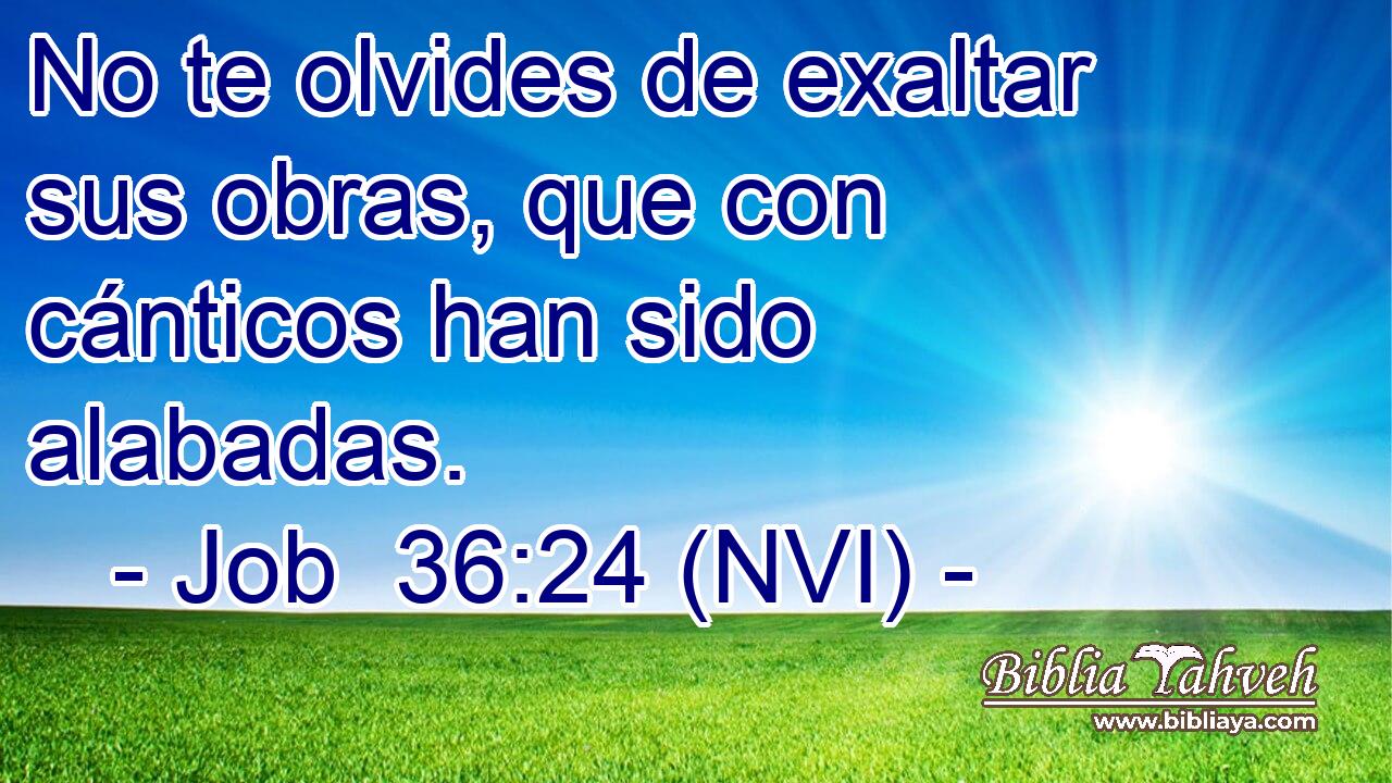  No te olvides de exaltar sus obras, que con cánticos han sido alabadas. 