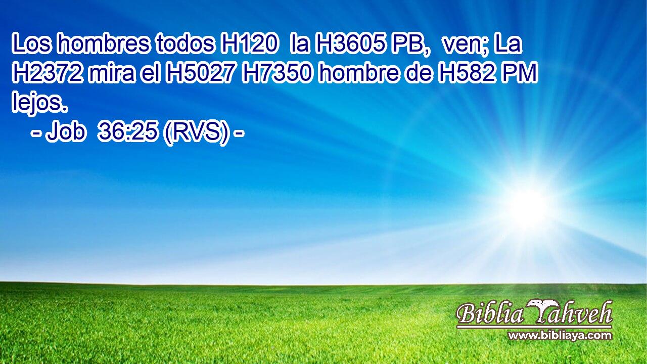 Los hombres todos H120  la H3605 PB,  ven; La H2372 mira el H5027 H7350 hombre de H582 PM lejos. 