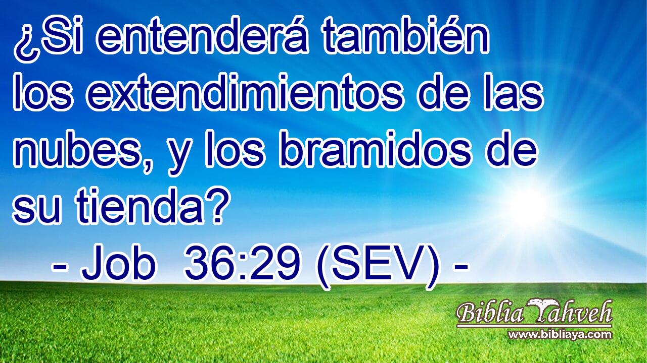 ¿Si entenderá también los extendimientos de las nubes, y los bramidos de su tienda?