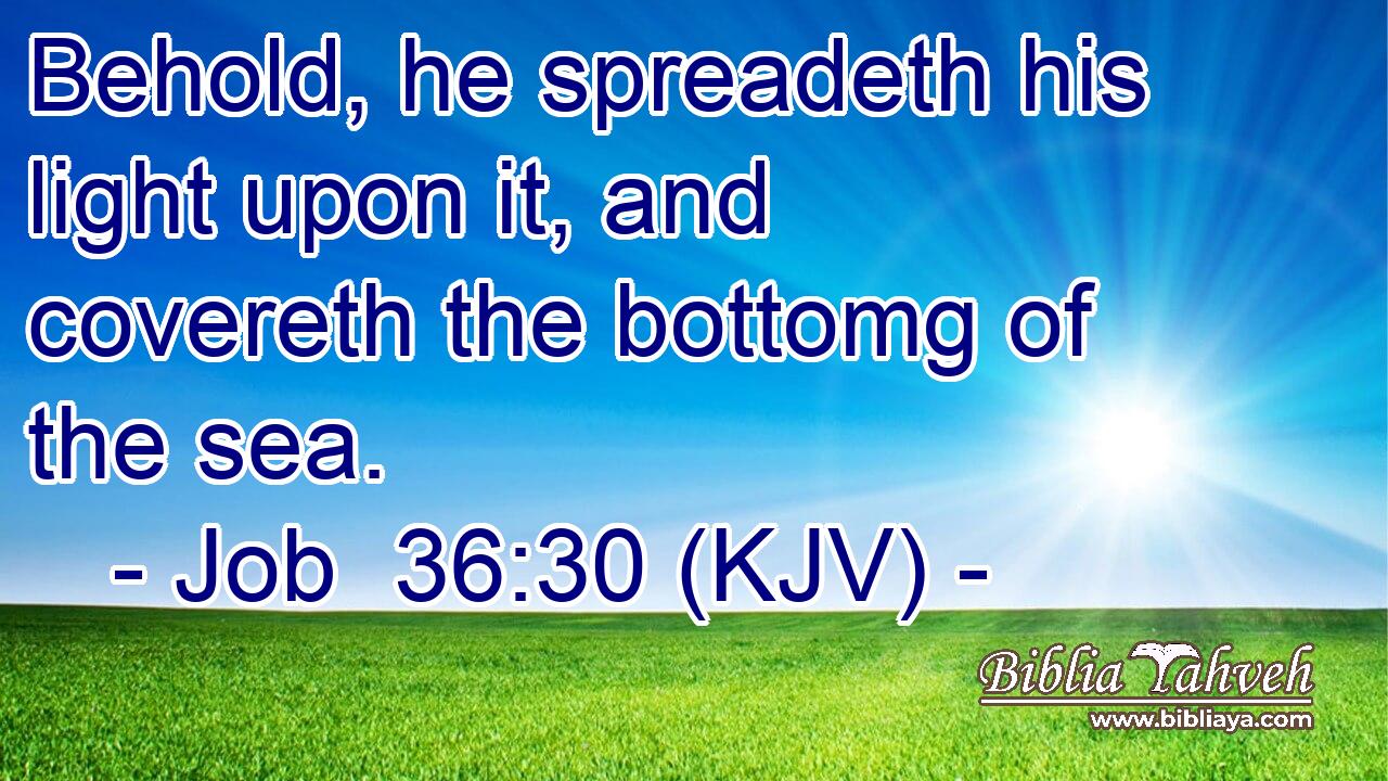 Behold, he spreadeth his light upon it, and covereth the bottomg of the sea.