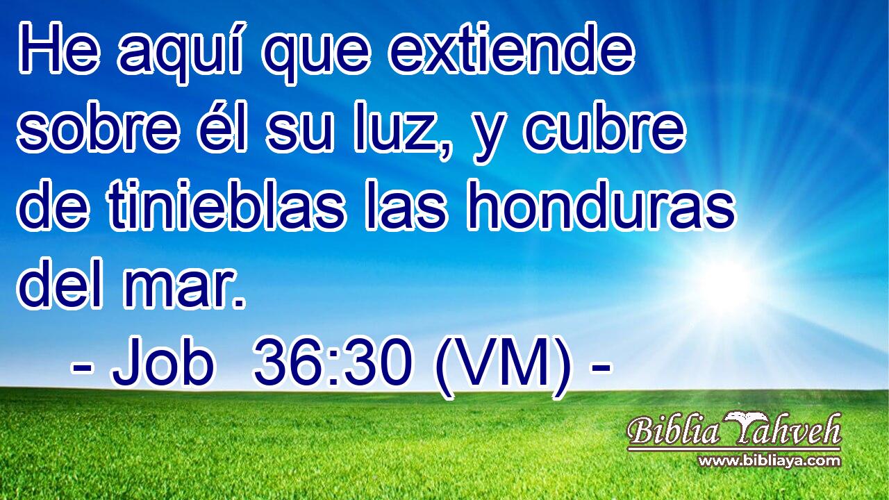  He aquí que extiende sobre él su luz, y cubre de tinieblas las honduras del mar. 