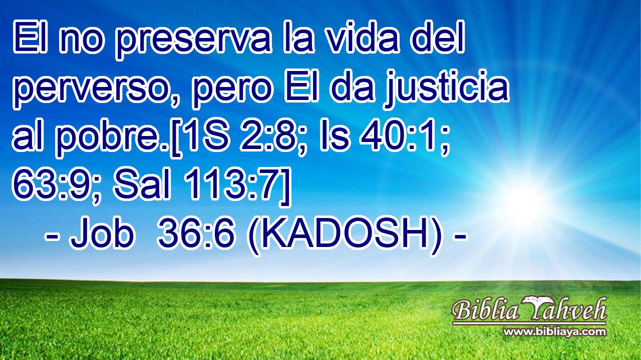  El no preserva la vida del perverso, pero El da justicia al pobre.[1S 2:8; Is 40:1; 63:9; Sal 113:7] 
