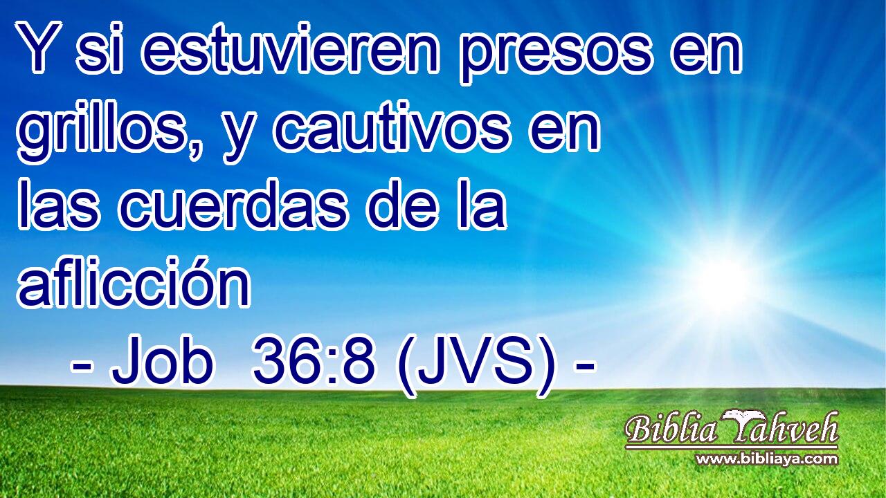 Y si estuvieren presos en grillos, y cautivos en las cuerdas de la aflicción