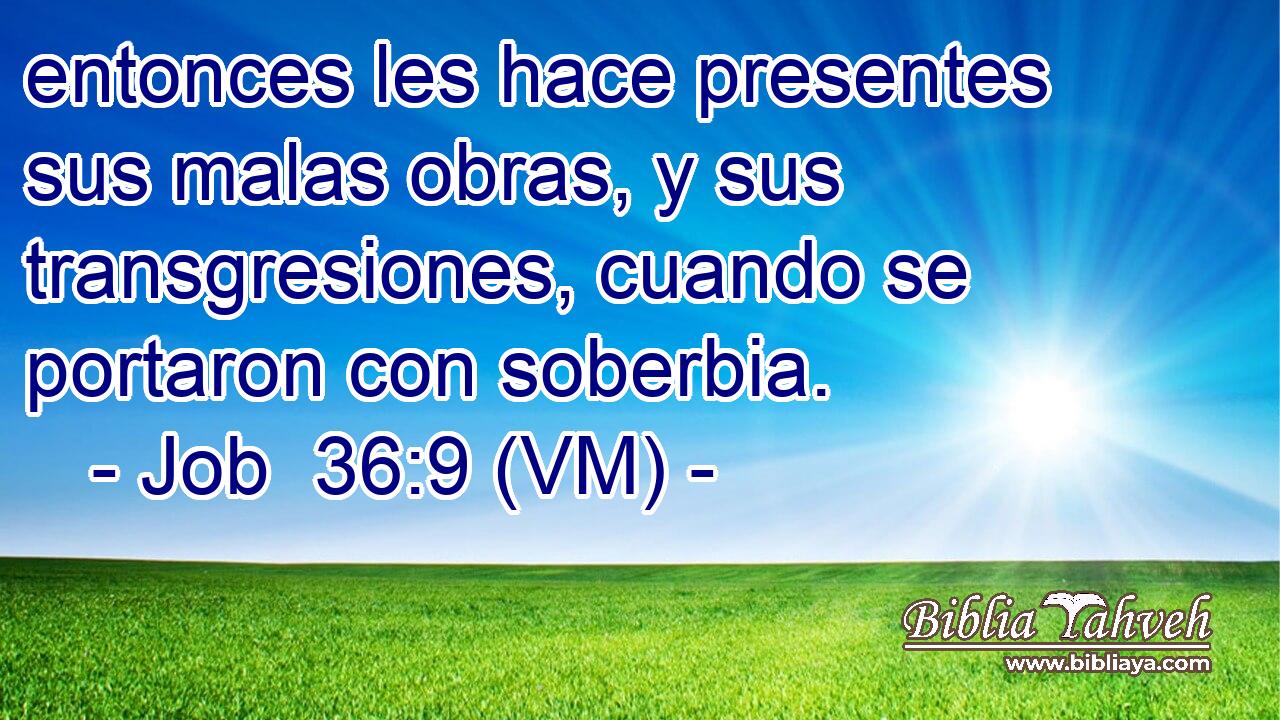  entonces les hace presentes sus malas obras, y sus transgresiones, cuando se portaron con soberbia. 