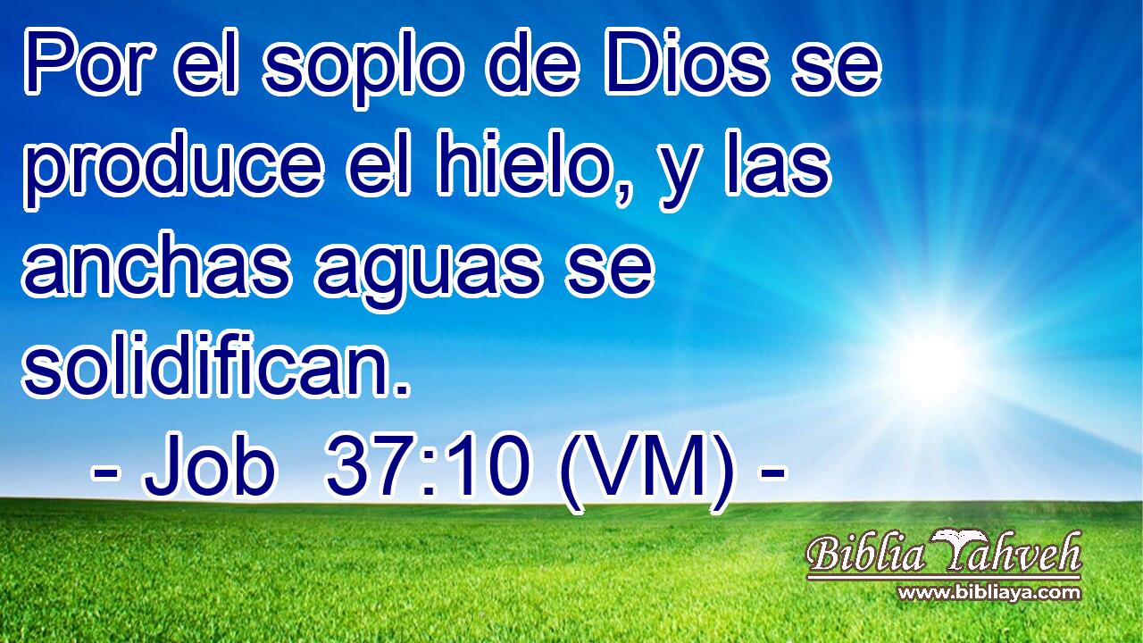  Por el soplo de Dios se produce el hielo, y las anchas aguas se solidifican. 