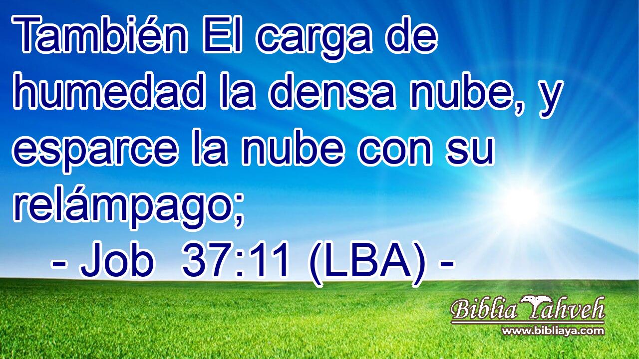 También El carga de humedad la densa nube, y esparce la nube con su relámpago;