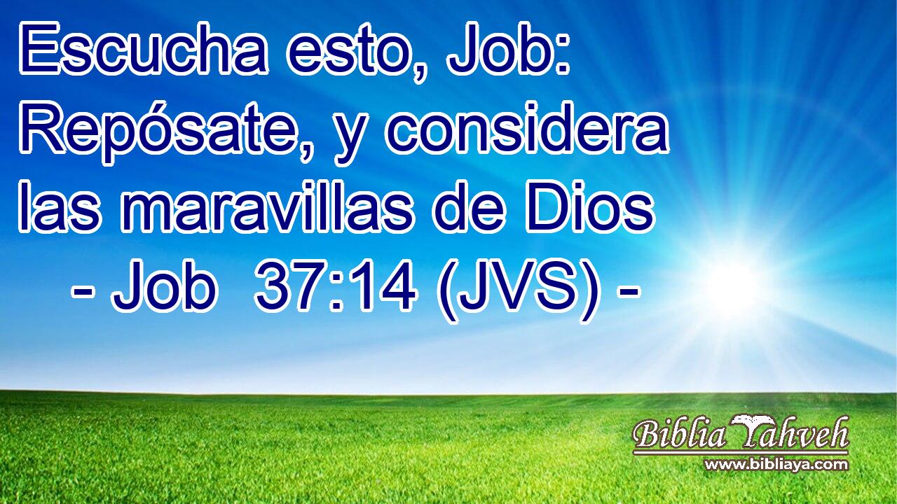 Escucha esto, Job: Repósate, y considera las maravillas de Dios