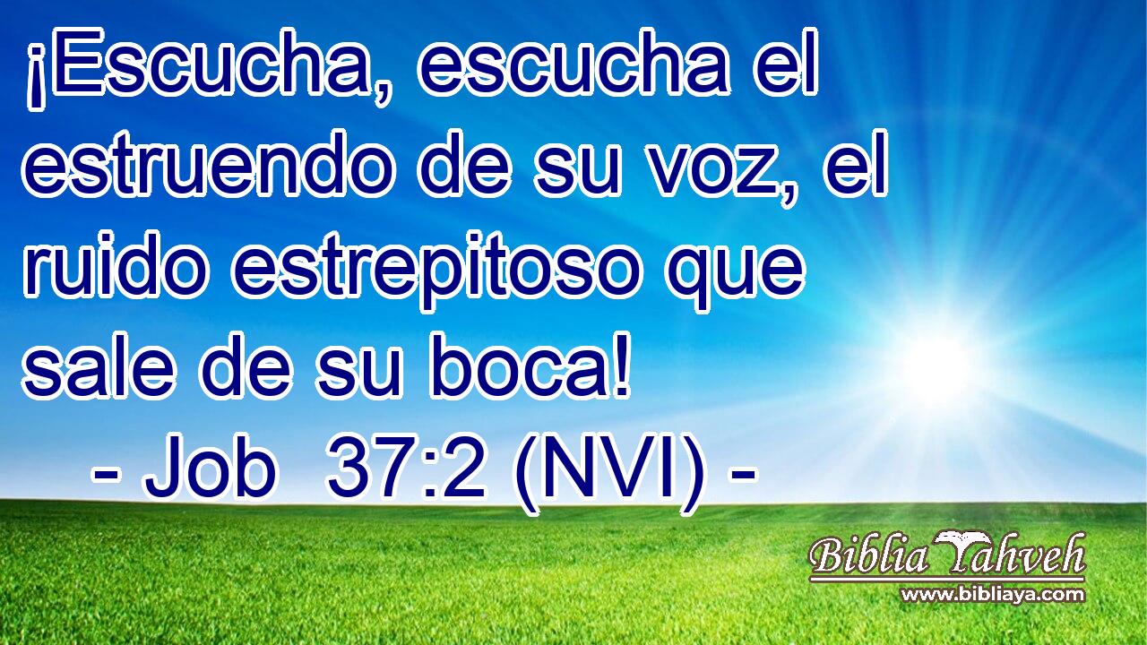  ¡Escucha, escucha el estruendo de su voz, el ruido estrepitoso que sale de su boca! 