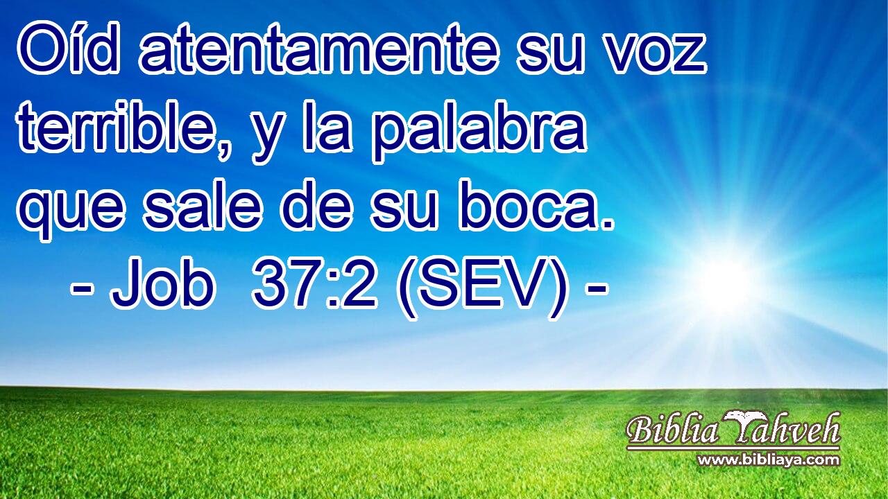 Oíd atentamente su voz terrible, y la palabra que sale de su boca.