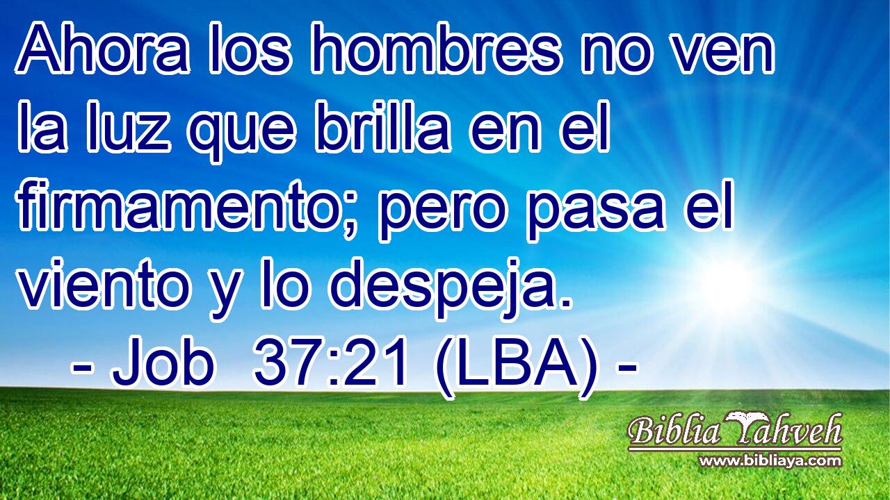 Ahora los hombres no ven la luz que brilla en el firmamento; pero pasa el viento y lo despeja.