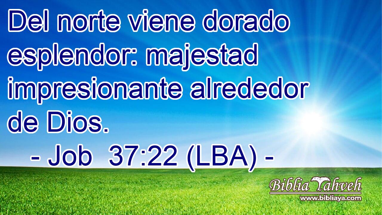Del norte viene dorado esplendor: majestad impresionante alrededor de Dios.