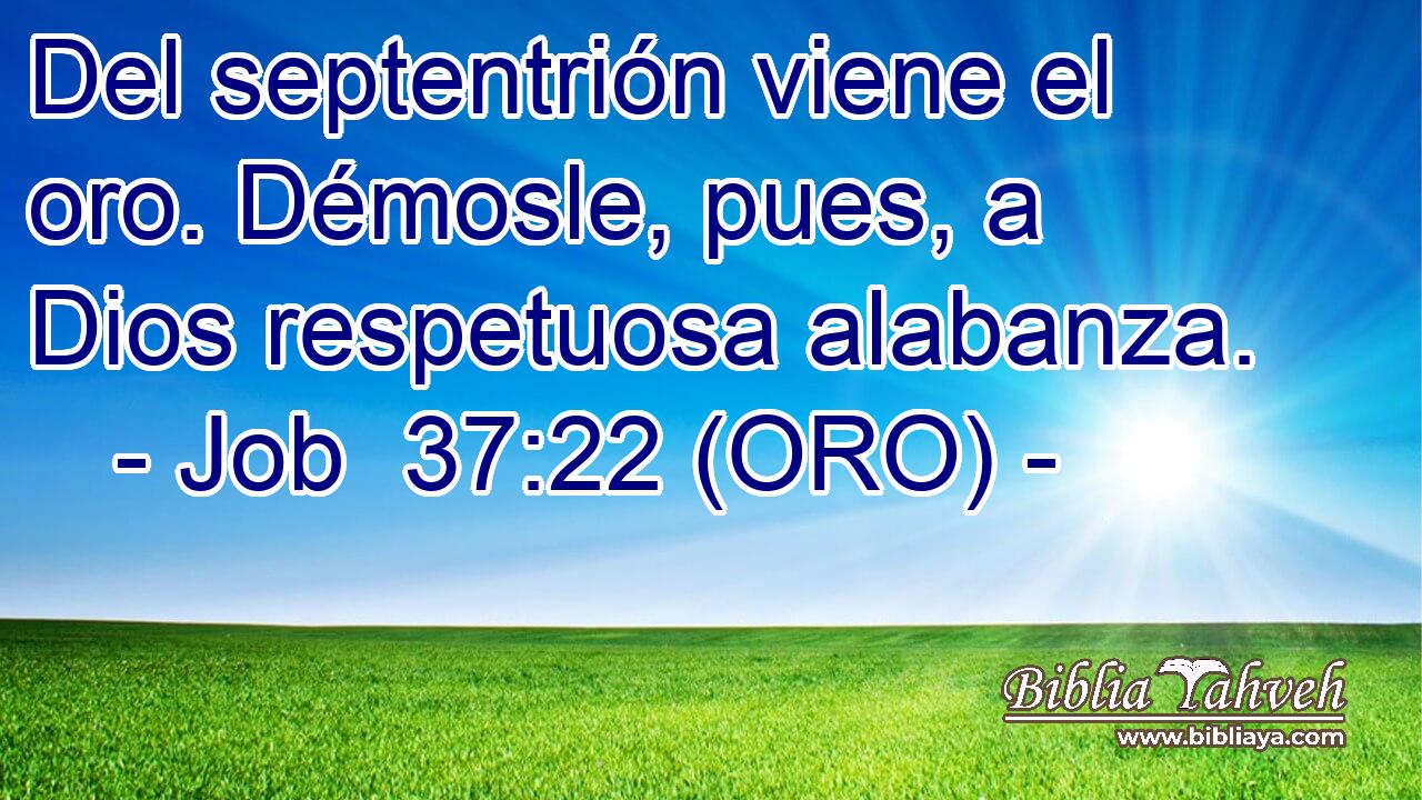  Del septentrión viene el oro. Démosle, pues, a Dios respetuosa alabanza. 