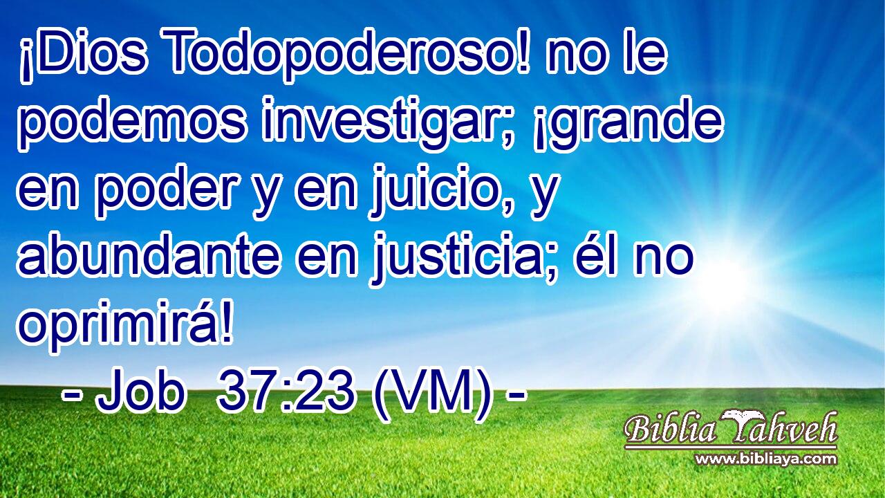  ¡Dios Todopoderoso! no le podemos investigar; ¡grande en poder y en juicio, y abundante en justicia; él no oprimirá! 
