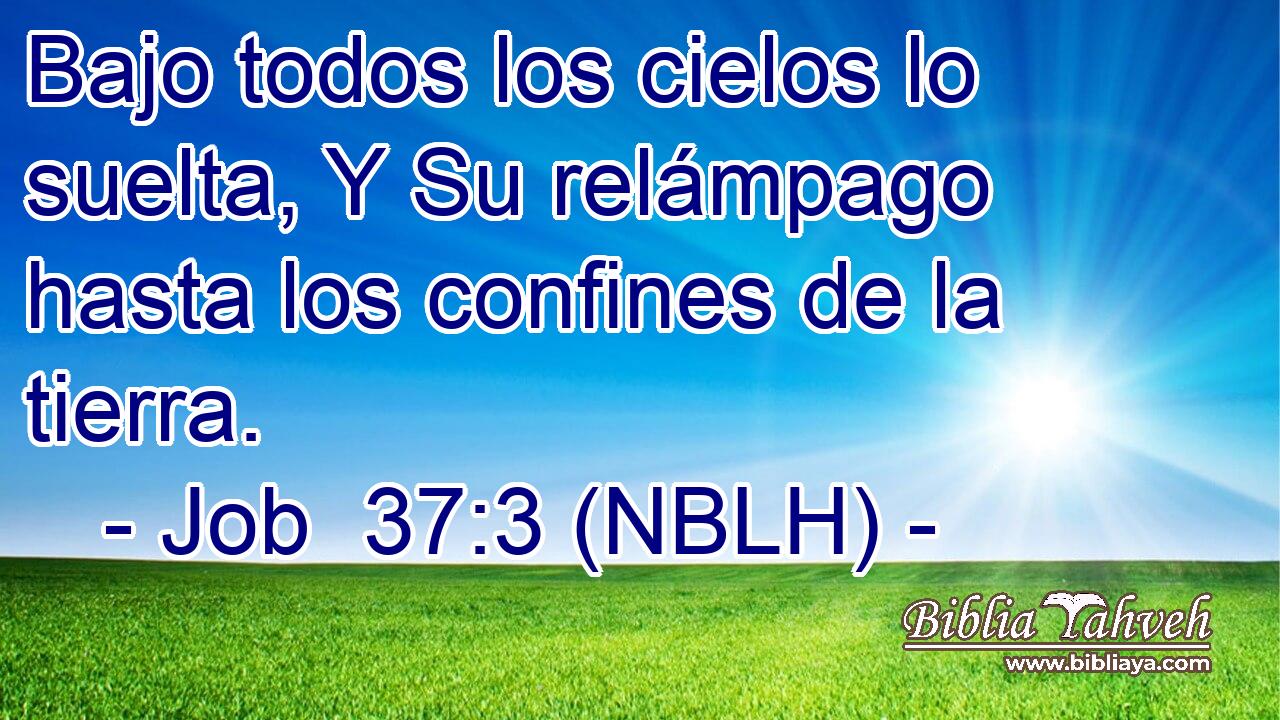  Bajo todos los cielos lo suelta, Y Su relámpago hasta los confines de la tierra. 