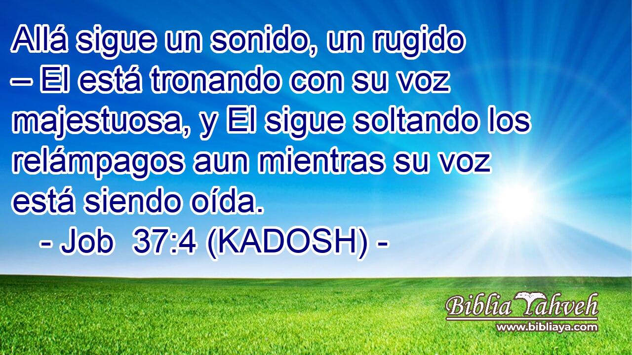  Allá sigue un sonido, un rugido – El está tronando con su voz majestuosa, y El sigue soltando los relámpagos aun mientras su voz está siendo oída. 