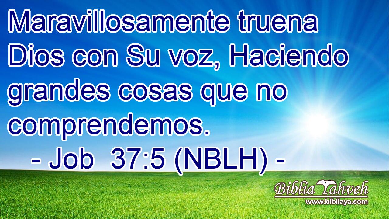  Maravillosamente truena Dios con Su voz, Haciendo grandes cosas que no comprendemos. 