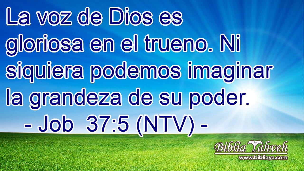 La voz de Dios es gloriosa en el trueno. Ni siquiera podemos imaginar la grandeza de su poder.