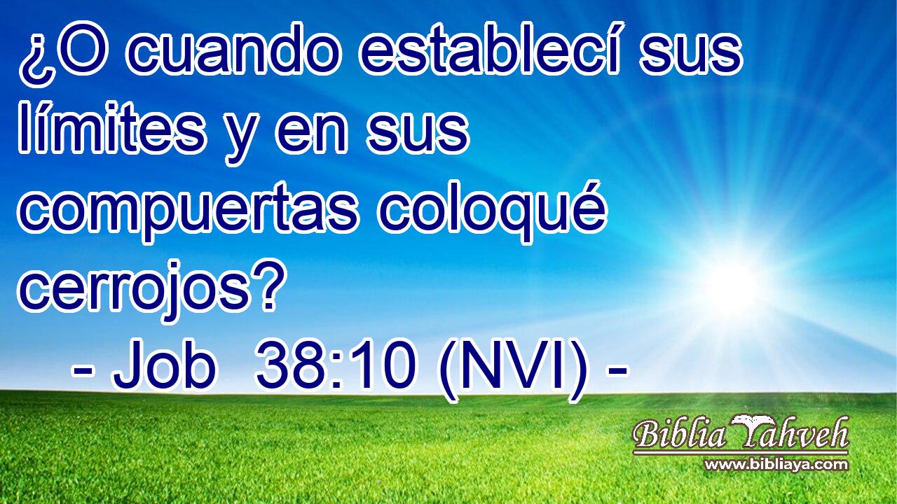  ¿O cuando establecí sus límites y en sus compuertas coloqué cerrojos? 