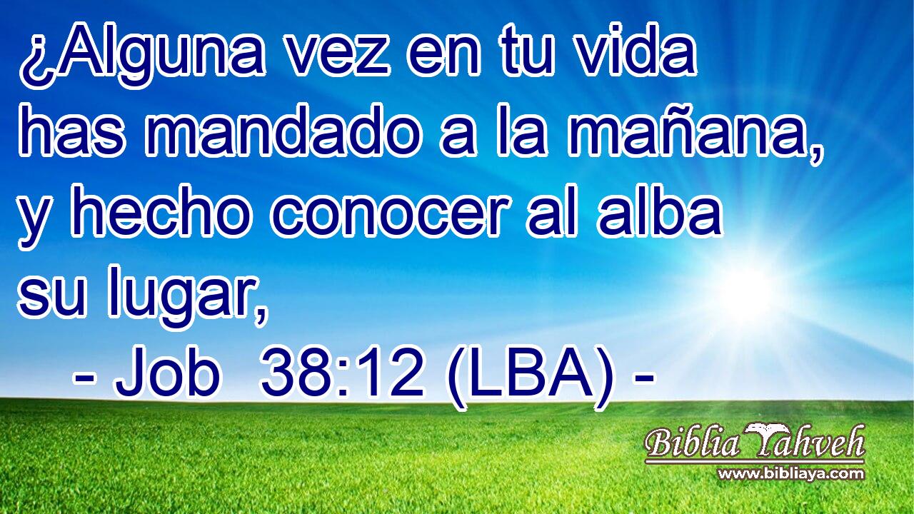 ¿Alguna vez en tu vida has mandado a la mañana, y hecho conocer al alba su lugar,