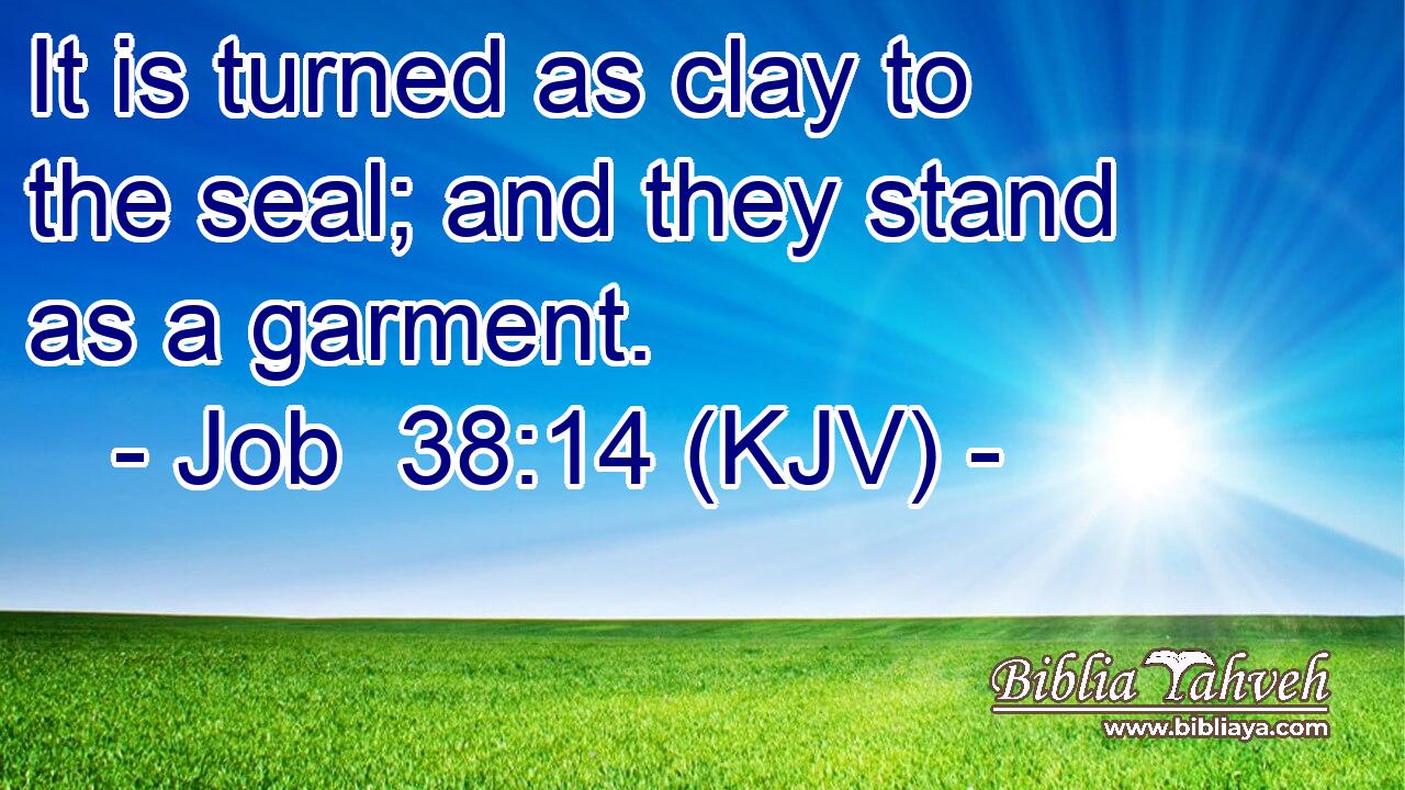 It is turned as clay to the seal; and they stand as a garment.