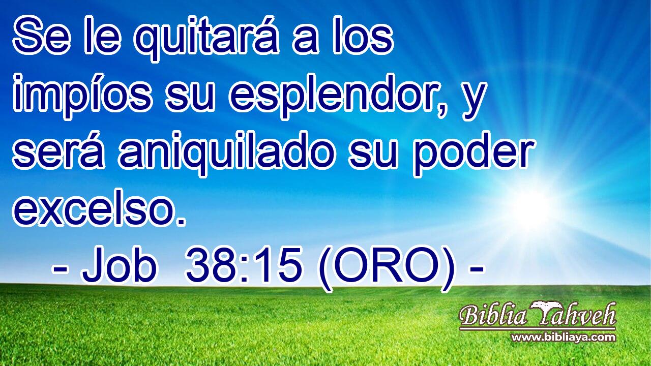  Se le quitará a los impíos su esplendor, y será aniquilado su poder excelso. 