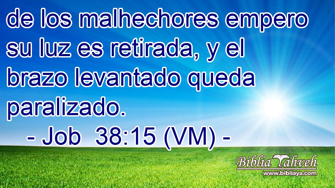  de los malhechores empero su luz es retirada, y el brazo levantado queda paralizado. 