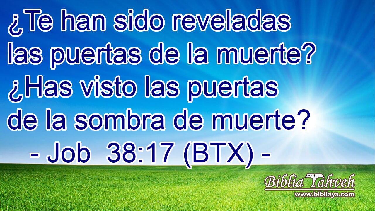 ¿Te han sido reveladas las puertas de la muerte? ¿Has visto las puertas de la sombra de muerte?