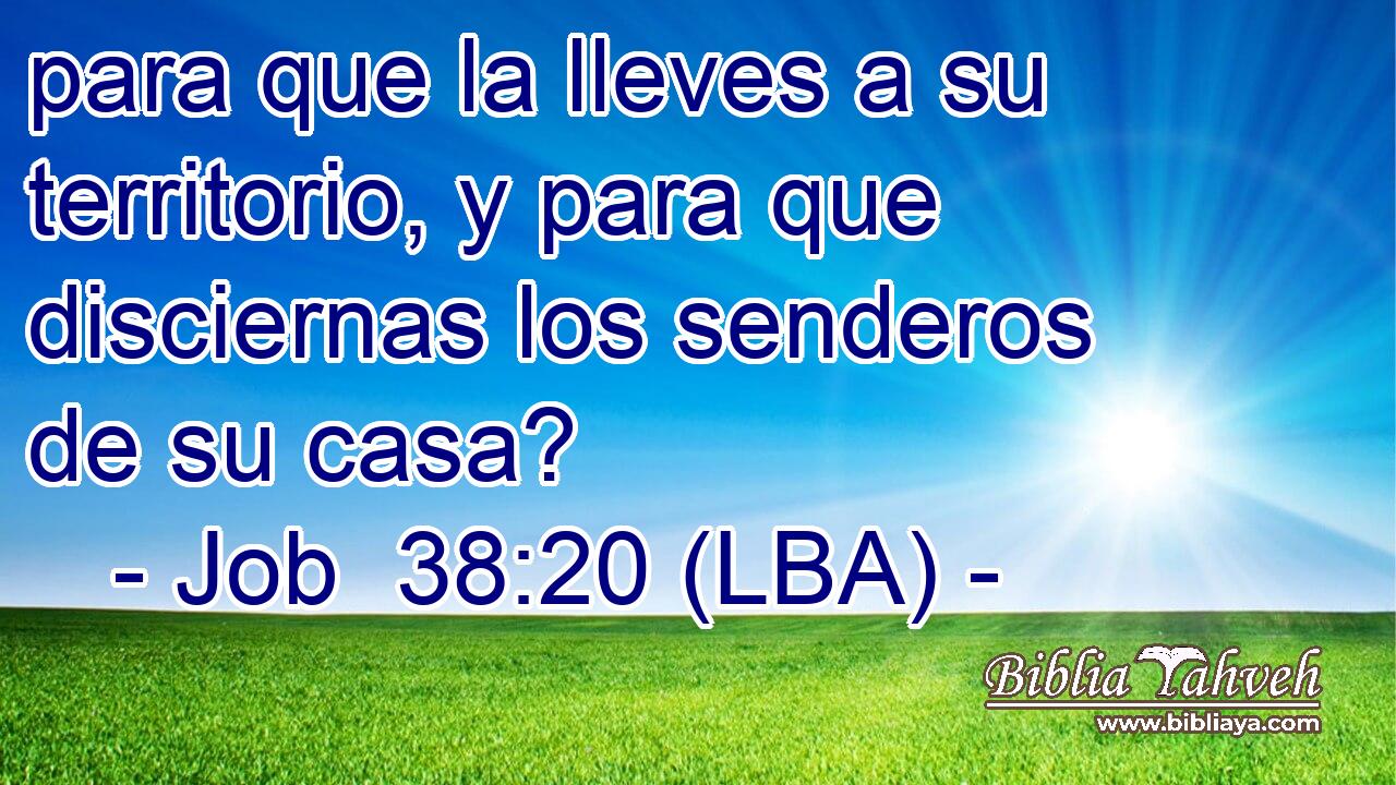 para que la lleves a su territorio, y para que disciernas los senderos de su casa?