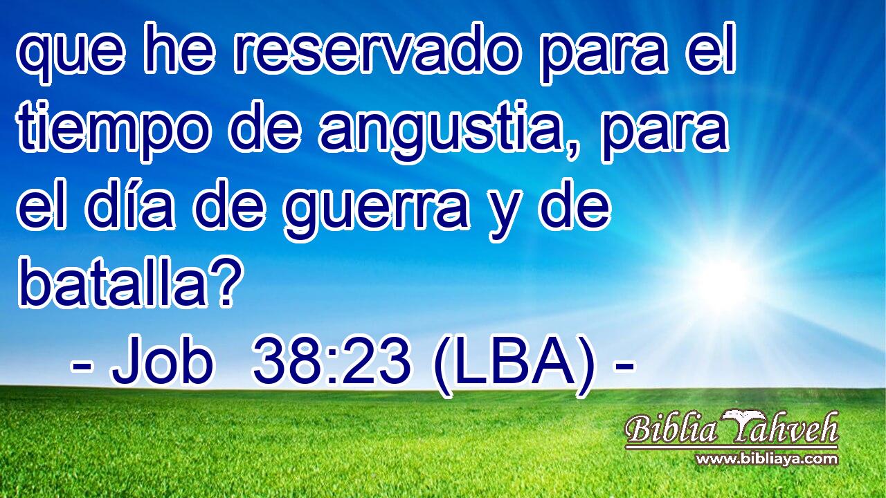 que he reservado para el tiempo de angustia, para el día de guerra y de batalla?