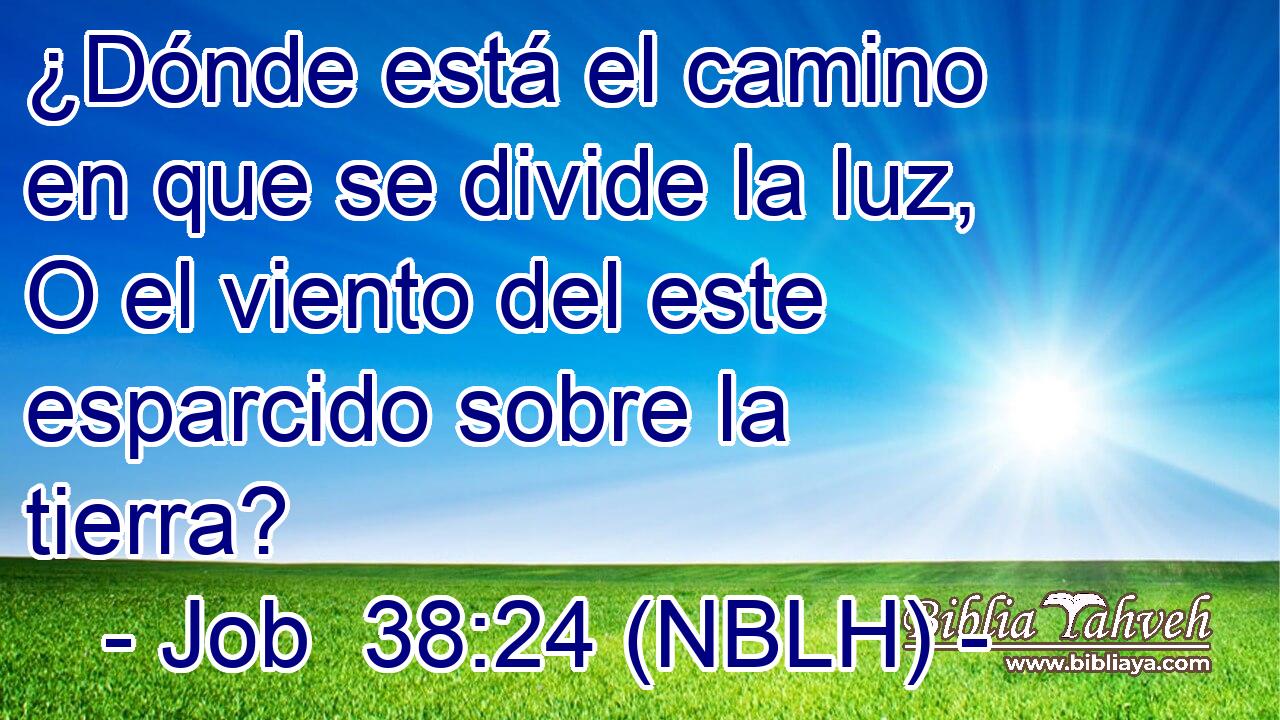  ¿Dónde está el camino en que se divide la luz, O el viento del este esparcido sobre la tierra? 