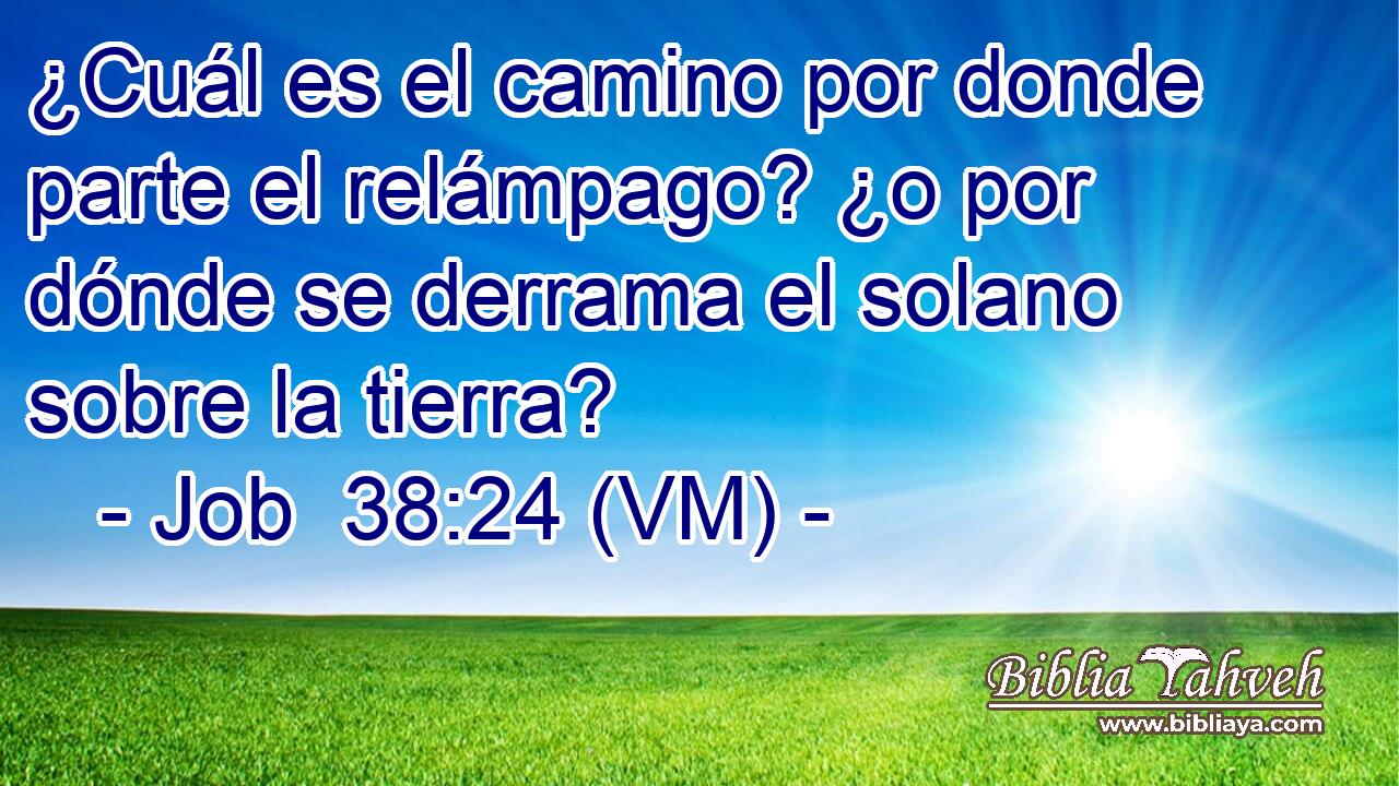  ¿Cuál es el camino por donde parte el relámpago? ¿o por dónde se derrama el solano  sobre la tierra? 
